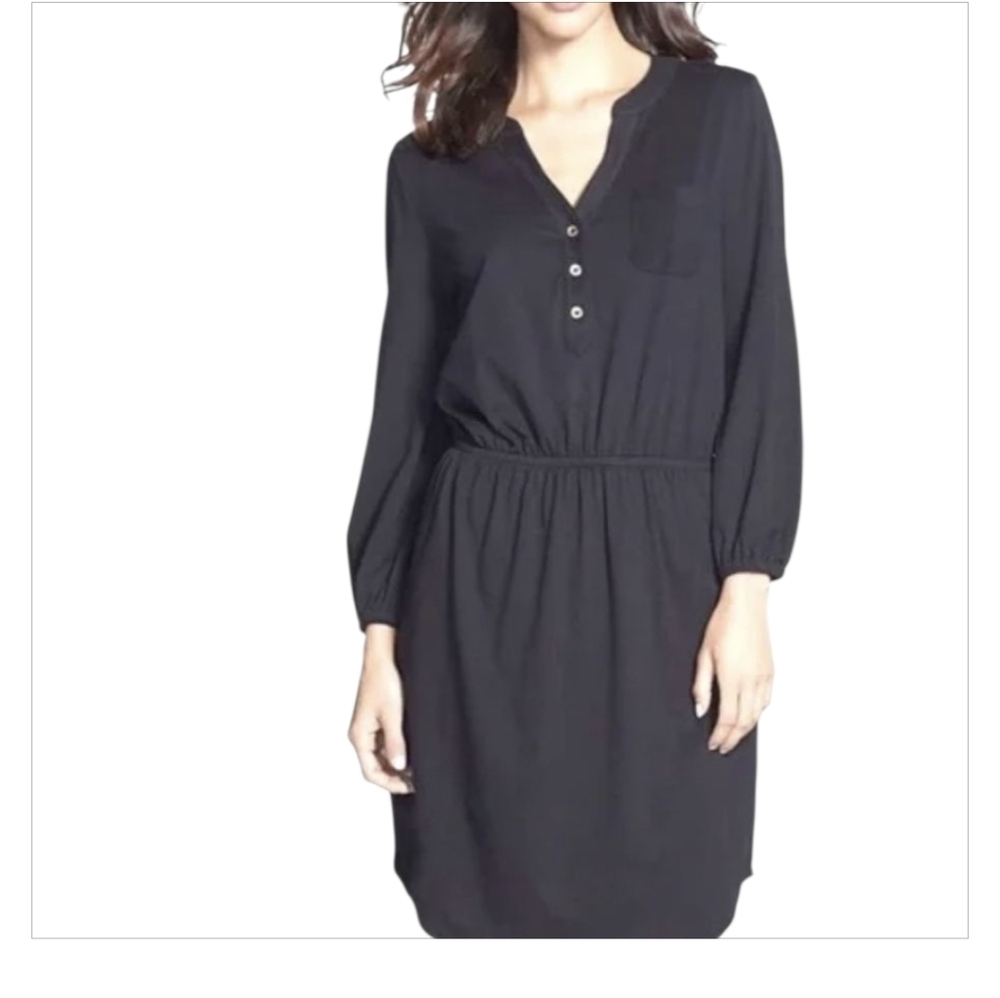 Elegant Black Women's Dress Size XS 100% Pima Cotton.